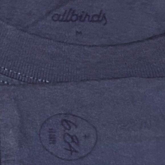 Allbirds Women's Allgood Organic Cotton Long Sleeve Tee Hazy Indigo Size M. NWT - Picture 3 of 4